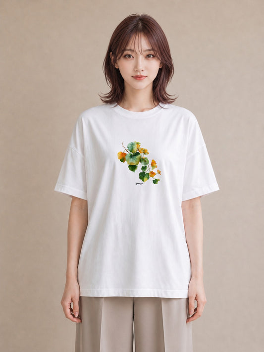 Tシャツ レディース あさがお 朝顔 花 花柄 イラスト ヴィンテージ風 旅行用 海 白T