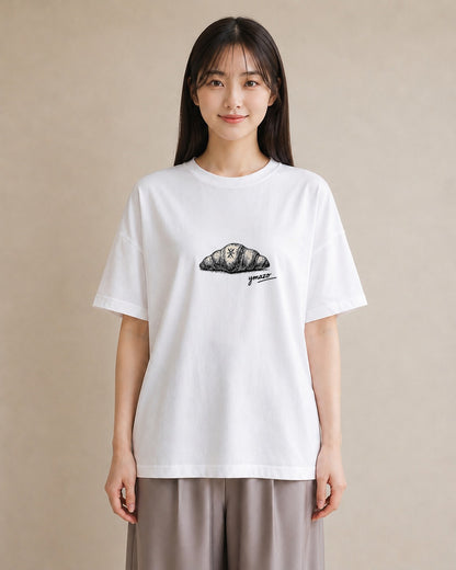 グラフィックTシャツ レディース パン ベーカリー レトロ イラスト ラフ 自分用 ルームウェア 白T