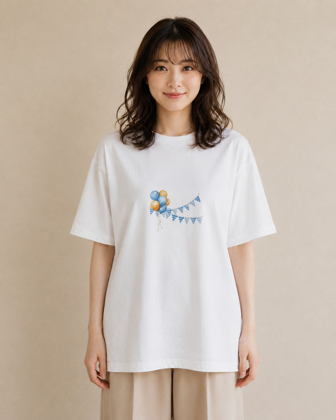 プリントTシャツ レディース 洗濯物 風 ナチュラル アンティーク イラスト シック 親子 20代 白T