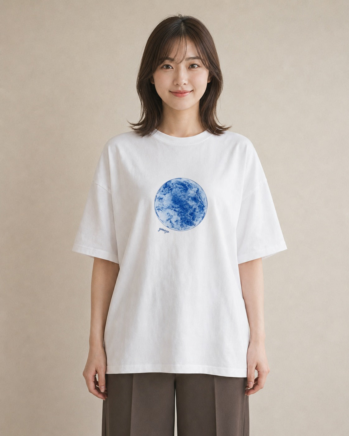 プリントTシャツ レディース 牡牛座 星空 宇宙 イラスト シック 公園 ママ 白T