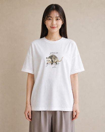 グラフィックTシャツ レディース ハムスター ペット 動物 イラスト ガーリー 休日 ペアコーデ 白T