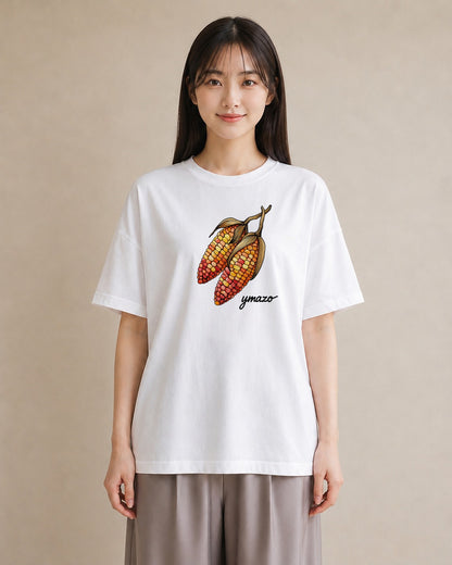 プリントTシャツ レディース 実り 植物 ボタニカル イラスト カフェ巡り 女子会 白T