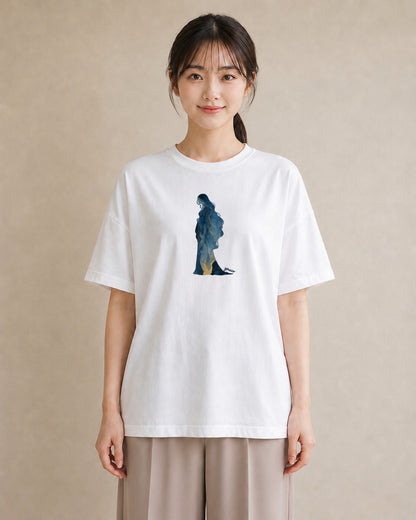 Tシャツ レディース 乙女座 星空 宇宙 イラスト 綿100 デート 白T
