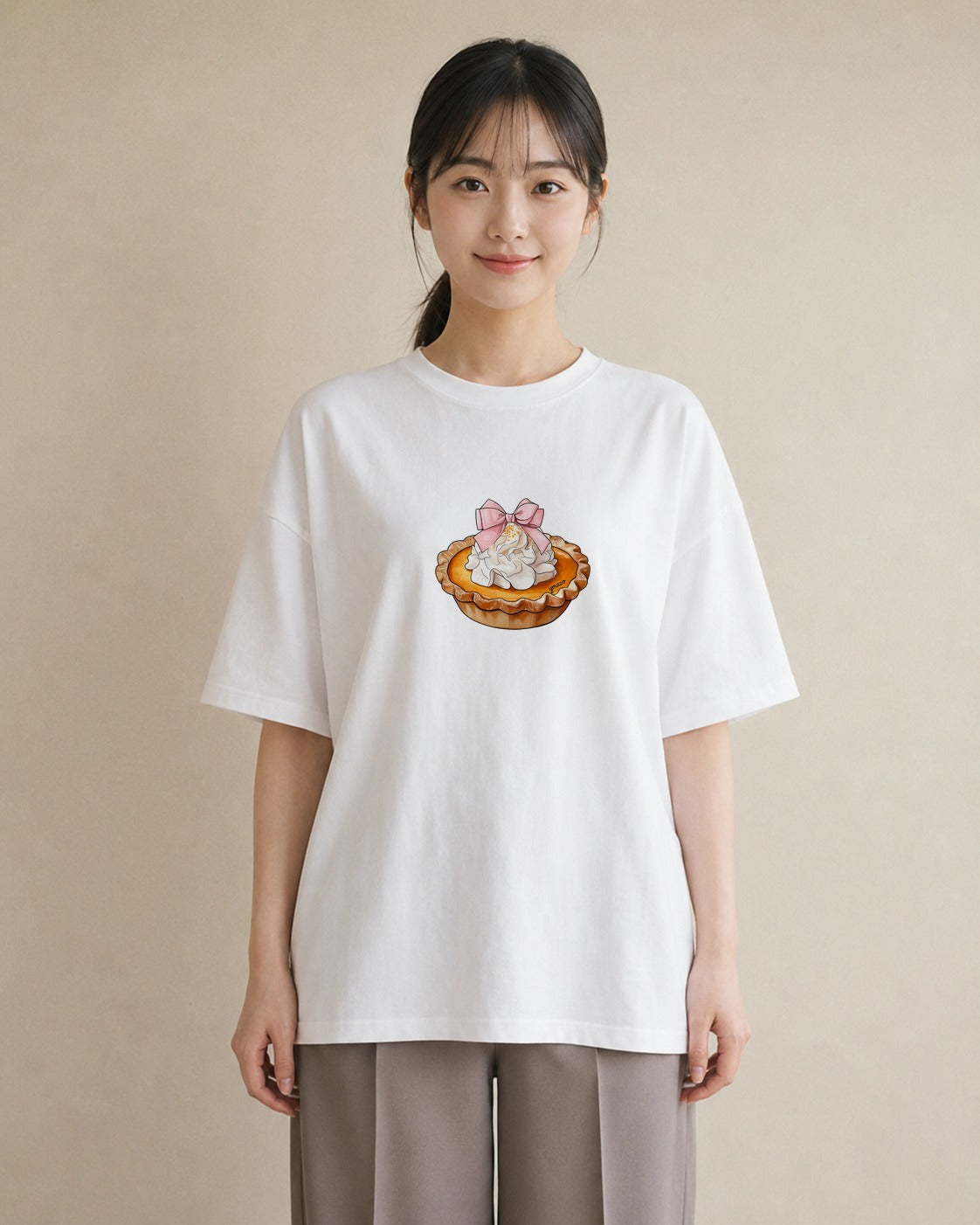 Tシャツ レディース マフィン 食べ物 フード イラスト ボタニカル クリスマス 旅行 白T
