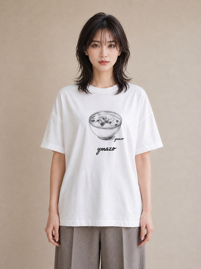 デザインTシャツ レディース ポップコーン 食べ物 フード イラスト ニュアンス 敬老の日 ホワイトデー 白T