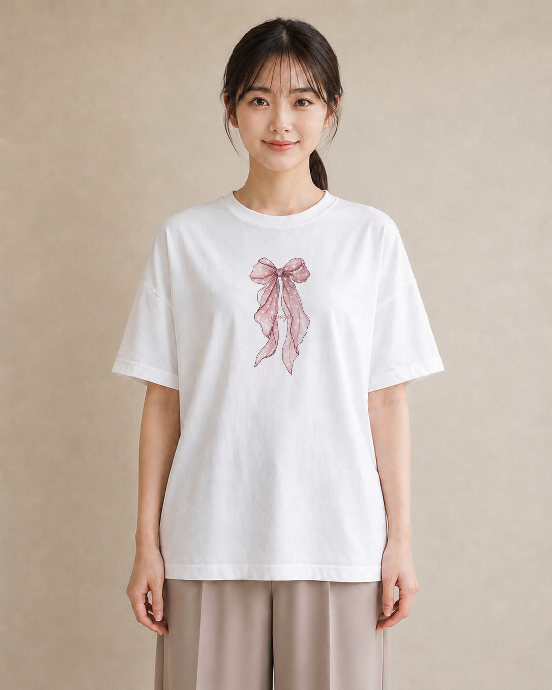 グラフィックTシャツ レディース レースハンカチ レース ハンカチ ナチュラル アンティーク イラスト レトロ 帰省 ラフ 白T