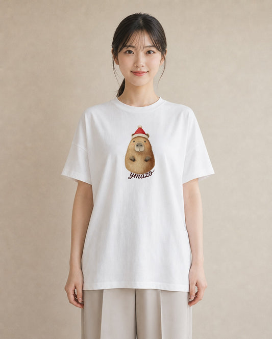 プリントTシャツ レディース ジャンガリアンハムスター ペット 動物 イラスト シンプル 休日 ペアコーデ 白T
