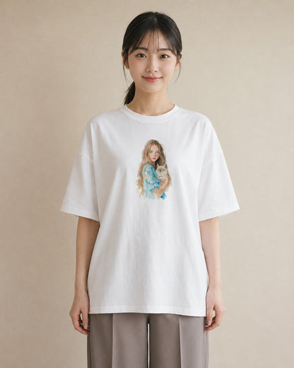 半袖Tシャツ レディース ラグドール 猫 ねこ イラスト カジュアル 女子会 お揃い 白T