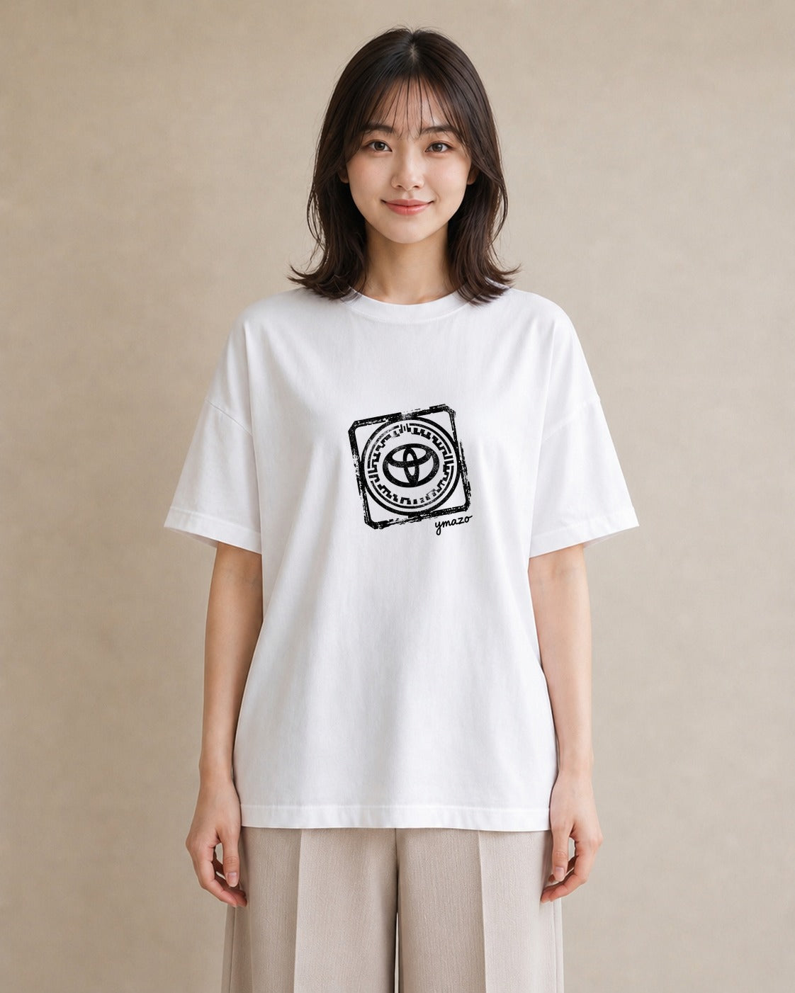 Tシャツ レディース 旅 トラベル スタンプ イラスト ラフカジュアル 20代 カジュアルコーデ 白T