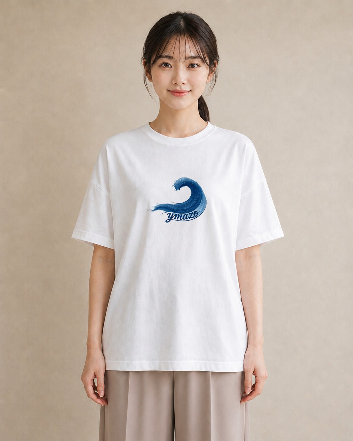 デザインTシャツ レディース 波 星空 宇宙 イラスト カジュアル 敬老の日 ホワイトデー 白T