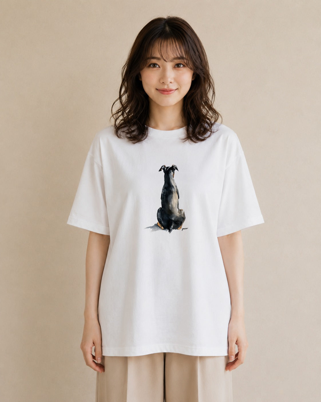 Tシャツ レディース ミックス犬 犬 いぬ イラスト 淡色 女性 旅行用 白T