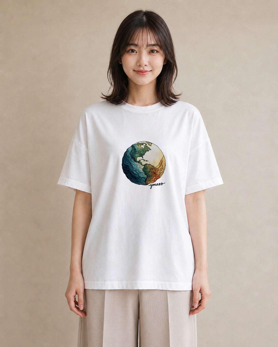 Tシャツ レディース プラネット 星空 宇宙 イラスト 淡色 綿100 デート 白T