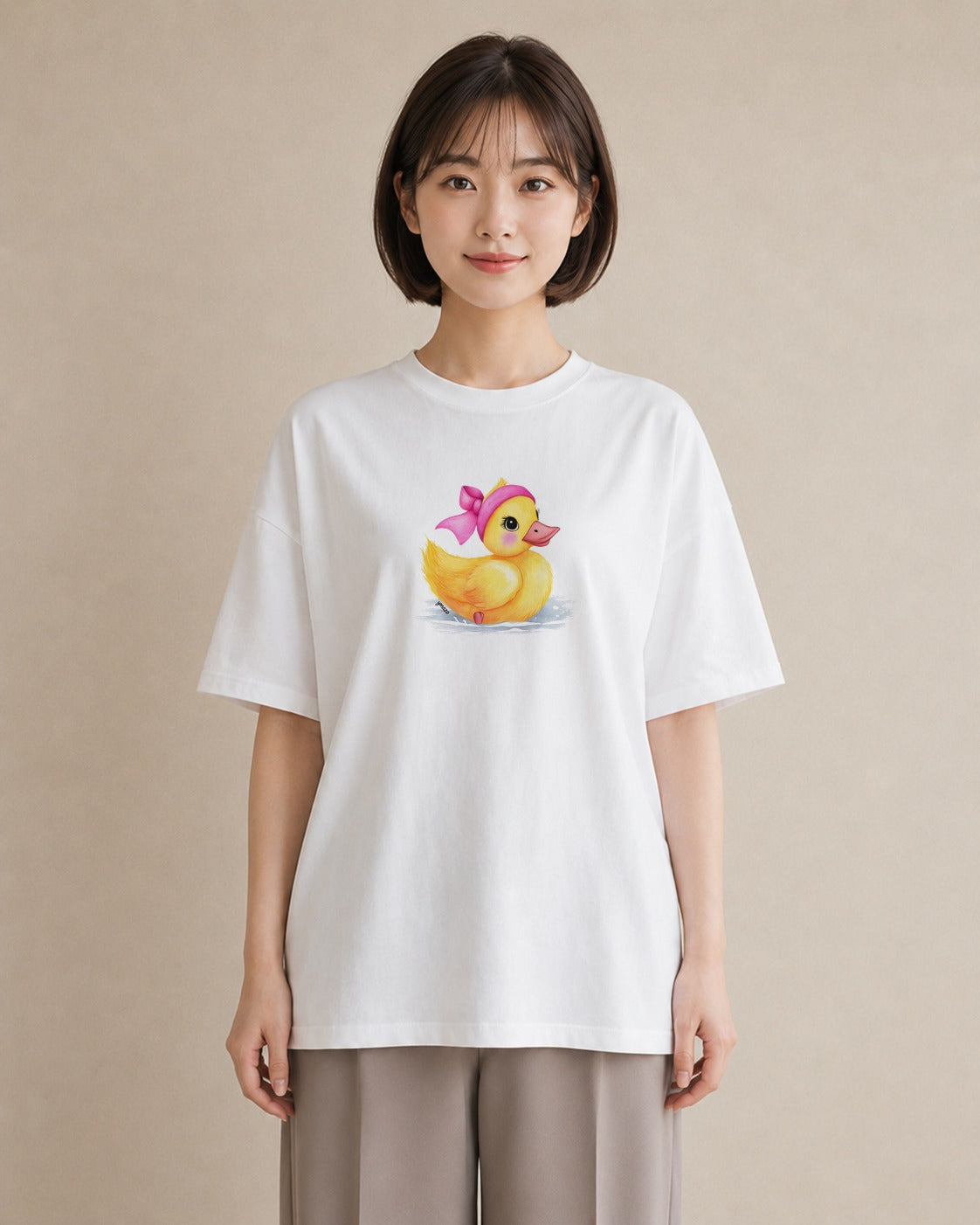 グラフィックTシャツ レディース ひよこ 動物 アニマル イラスト ユニーク 通学 誕生日プレゼント 白T