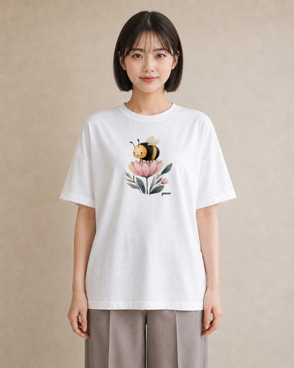 プリントTシャツ レディース ハニー 食べ物 フード イラスト 北欧風 秋コーデ おしゃれギフト 白T