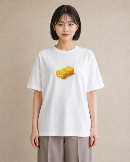 半袖Tシャツ レディース パン 食べ物 フード イラスト ガーリー 通勤 在宅 白T