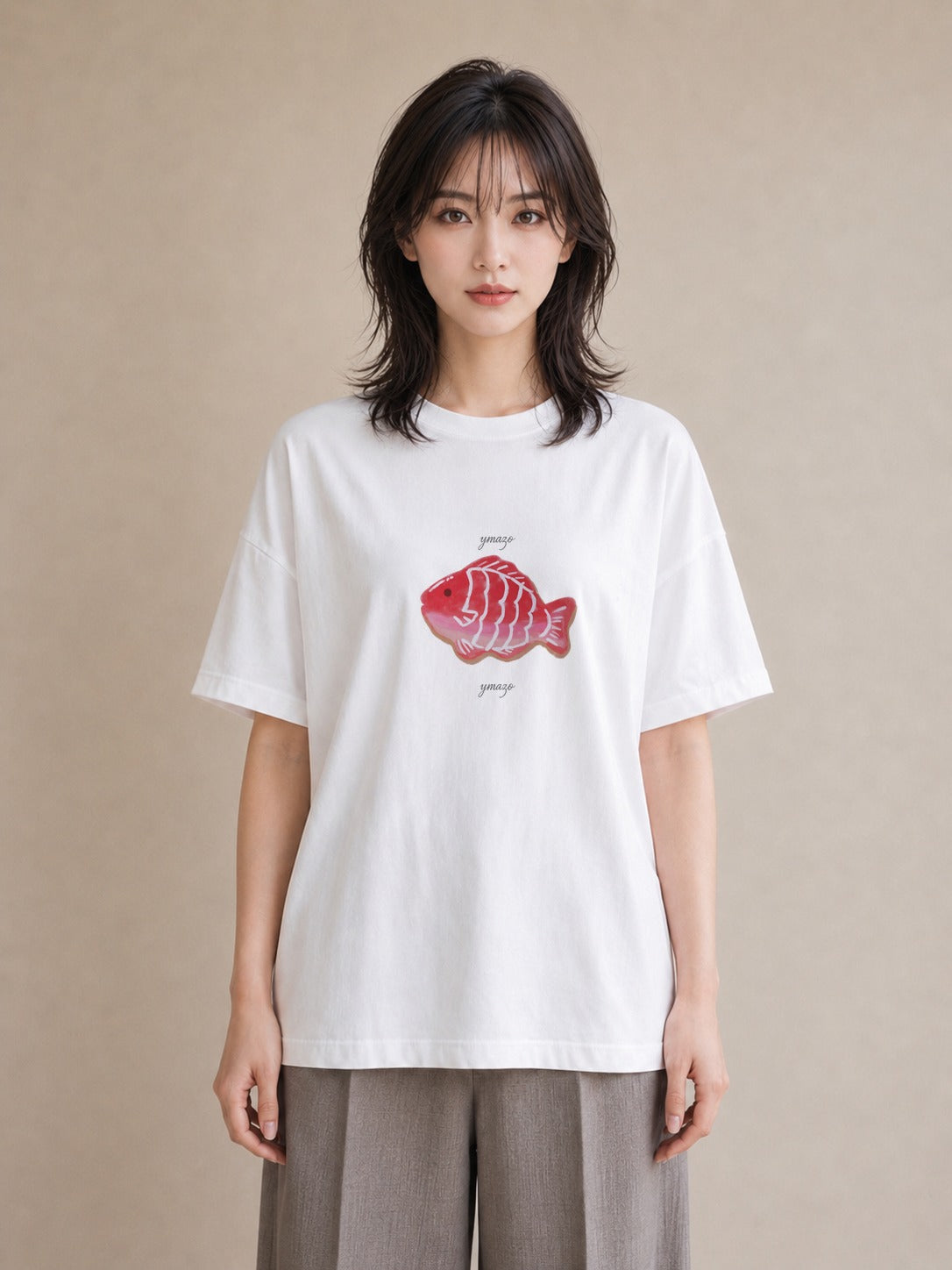 グラフィックTシャツ レディース お寿司 食べ物 フード イラスト 線画 部屋着 女性向けギフト 白T