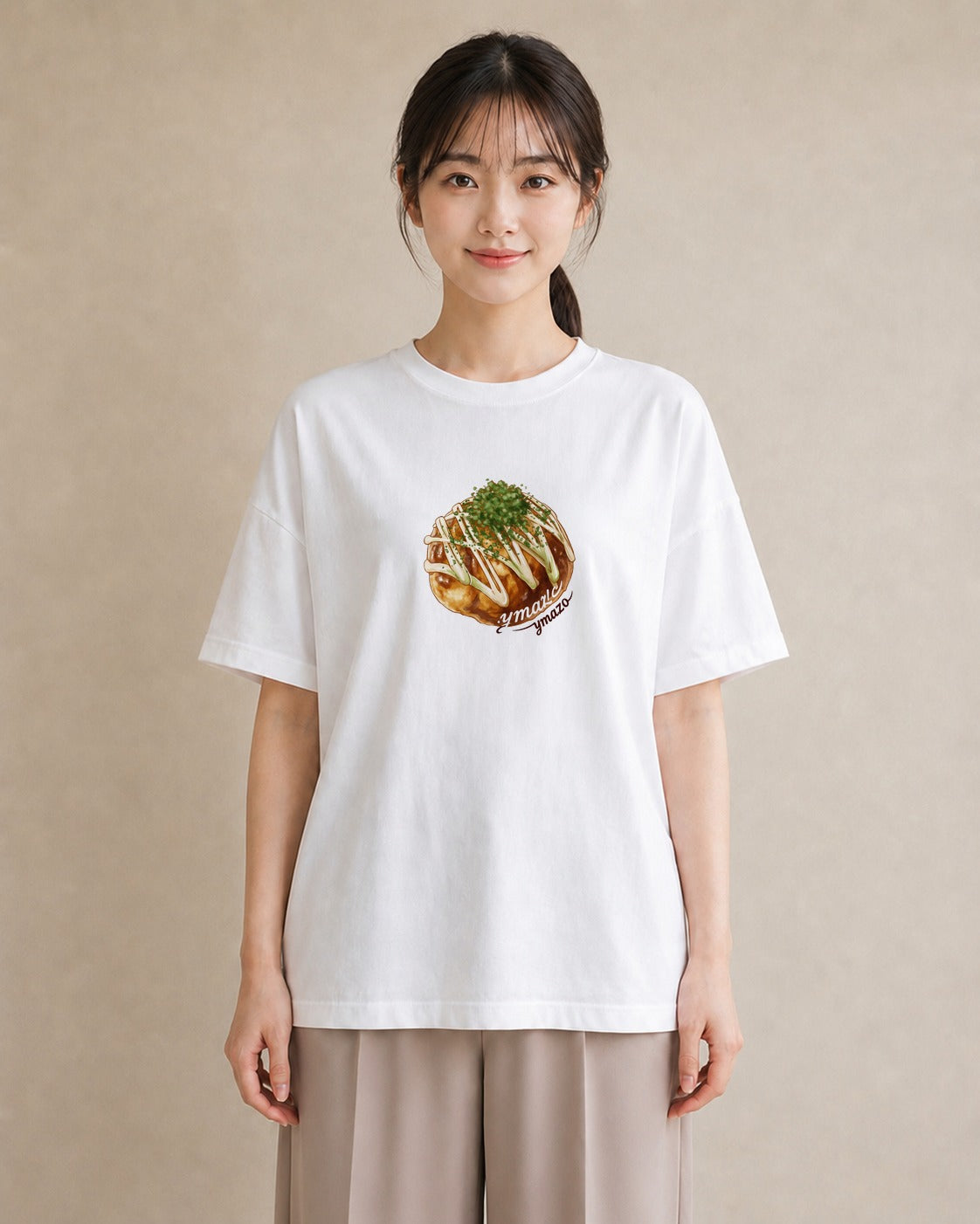 デザインTシャツ レディース お寿司 食べ物 フード イラスト シック 春コーデ 姉妹 白T