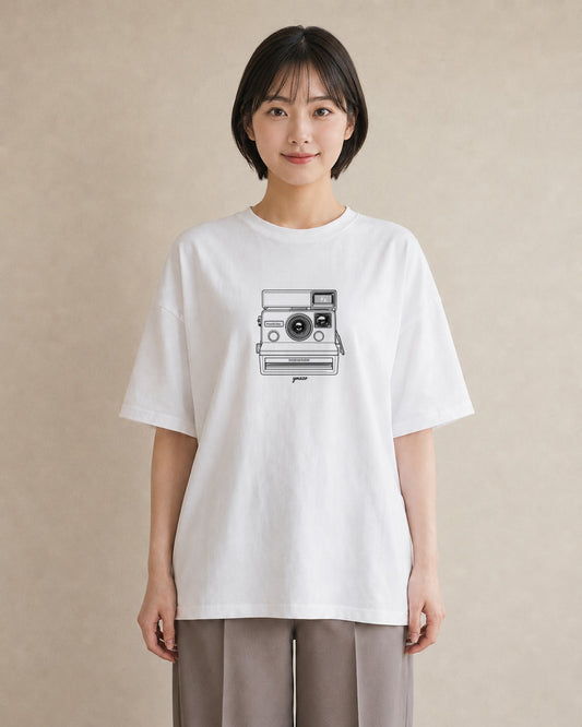 グラフィックTシャツ レディース カメラ フィルムカメラ レトロカメラ イラスト 姉妹 送別ギフト 白T