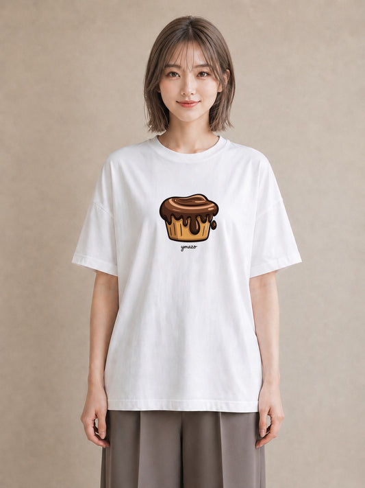 グラフィックTシャツ レディース スイーツ お菓子 デザート イラスト シンプル ビーチ デイリーウェア 白T