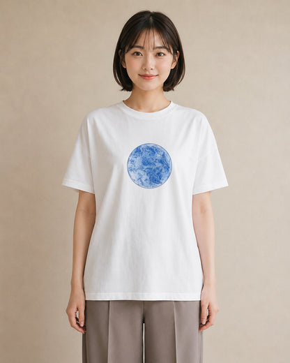 半袖Tシャツ レディース 獅子座 星空 宇宙 イラスト ゆるコーデ カフェ服 クリスマス 白T