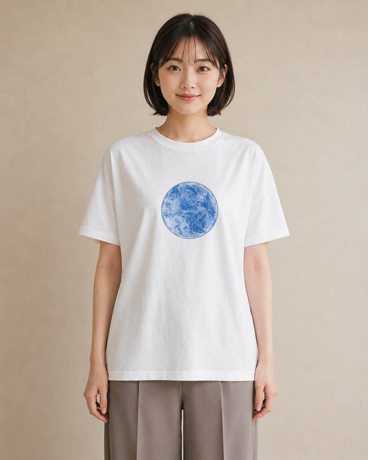 半袖Tシャツ レディース 獅子座 星空 宇宙 イラスト ゆるコーデ カフェ服 クリスマス 白T