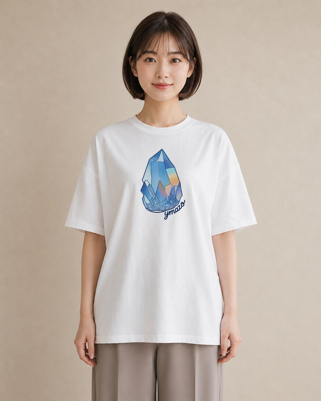 プリントTシャツ レディース オーロラ 星空 宇宙 イラスト ボタニカル 通勤 在宅 白T