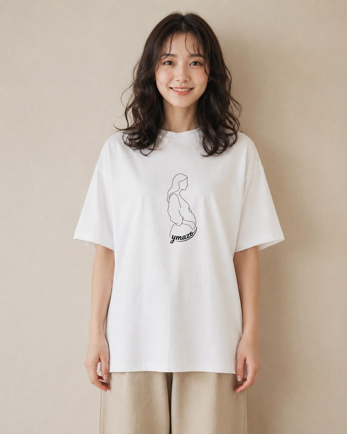 デザインTシャツ レディース 女の子 ガール 後ろ姿 イラスト 秋コーデ おしゃれギフト 白T