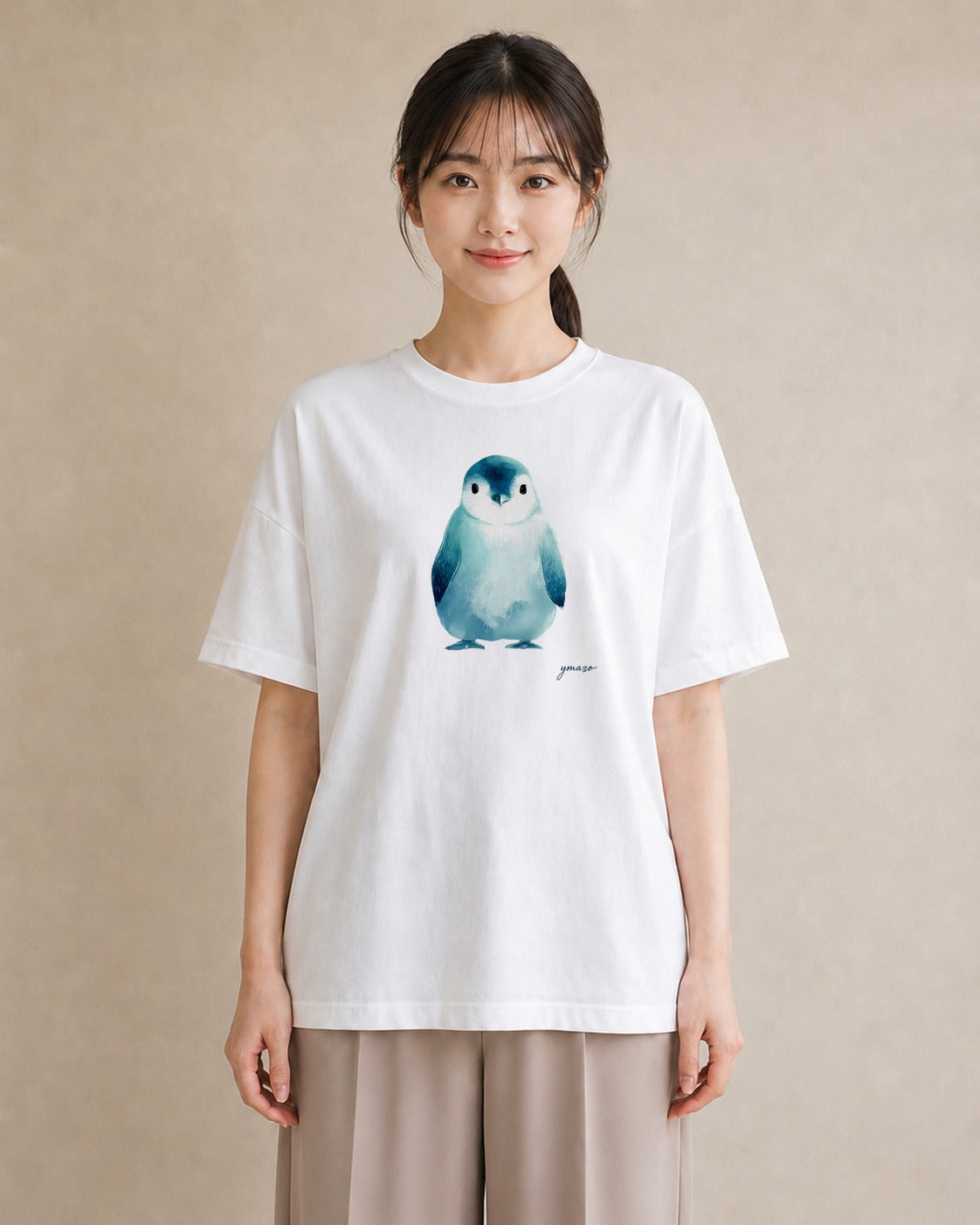 Tシャツ レディース 桜文鳥 ペット 動物 イラスト 抜け感 休日 ペアコーデ 白T