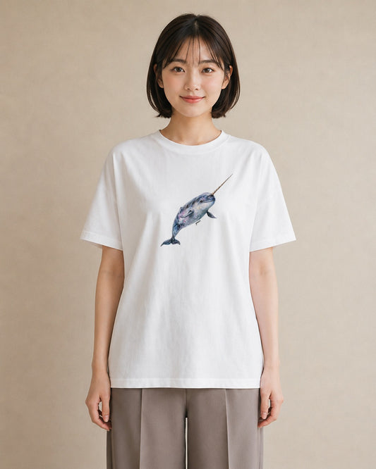 プリントTシャツ レディース マンボウ 海の生き物 海 イラスト カジュアル 買い物 夏コーデ 白T