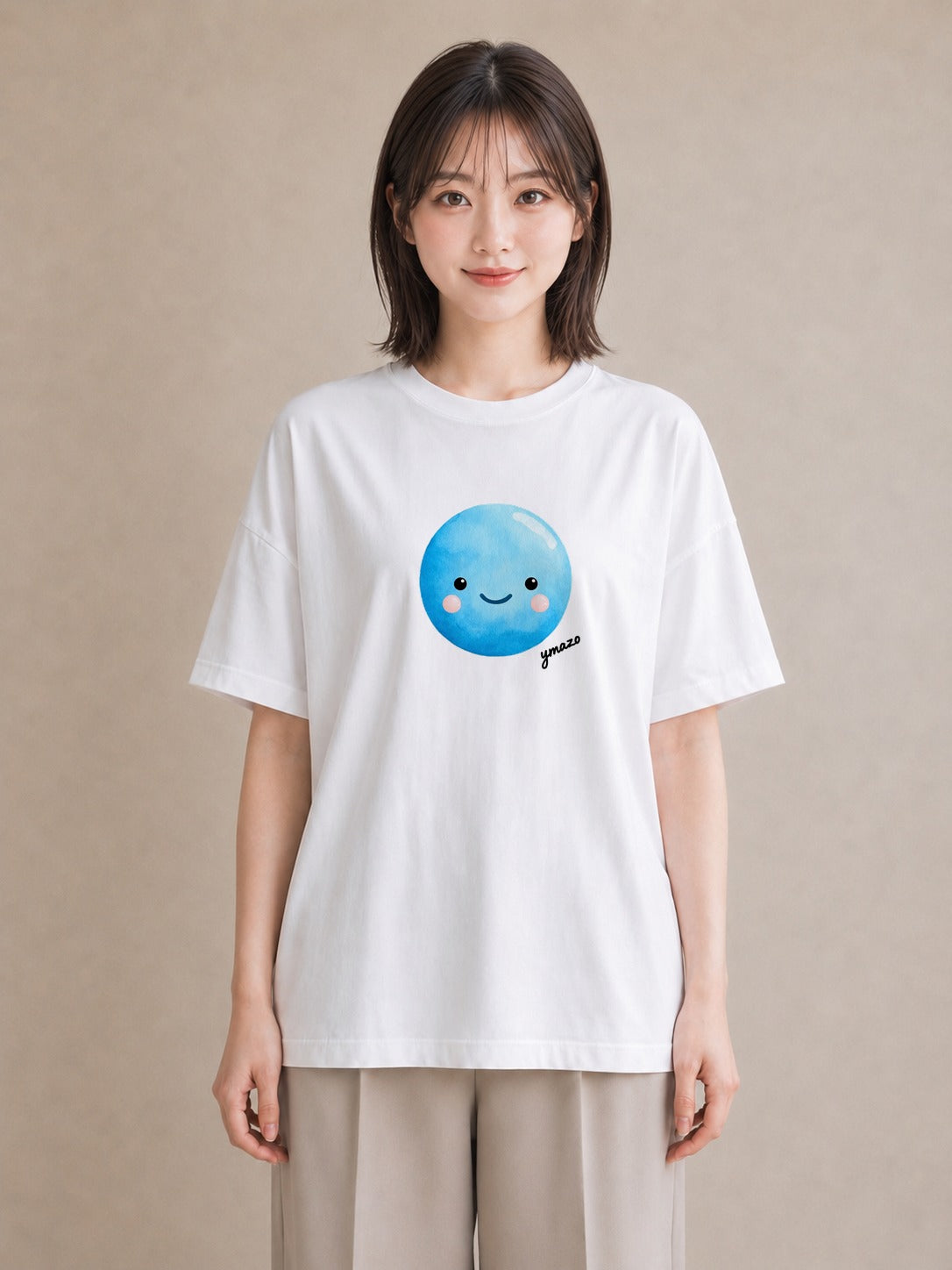 半袖Tシャツ レディース 雲 星空 宇宙 イラスト 抜け感 普段着 週末コーデ 白T
