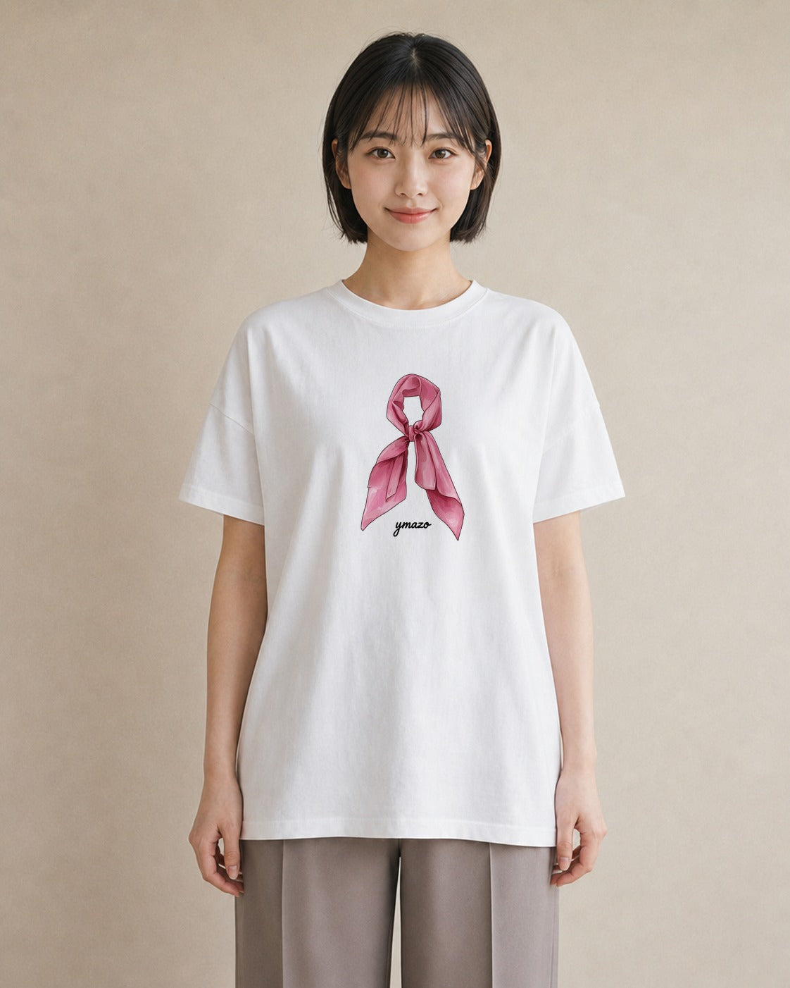 デザインTシャツ レディース レースハンカチ レース ハンカチ ナチュラル アンティーク イラスト 可愛い 綿100 デート 白T