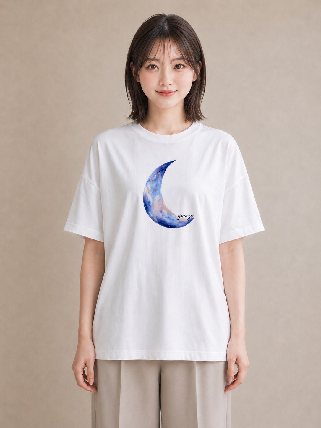 グラフィックTシャツ レディース 射手座 星空 宇宙 イラスト きれいめ 秋コーデ おしゃれギフト 白T