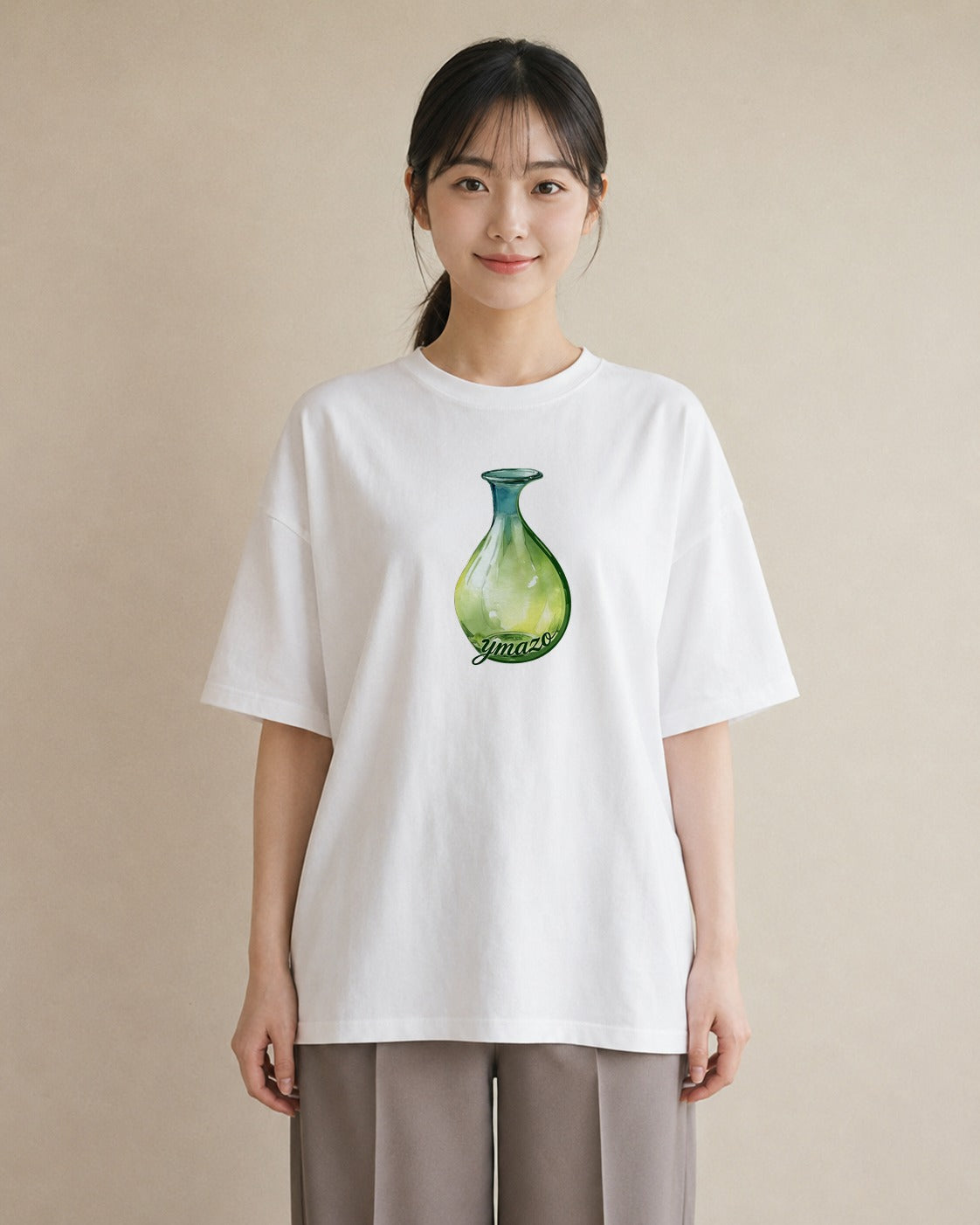 グラフィックTシャツ レディース ミルク 食べ物 フード イラスト シック 在宅 公園 白T