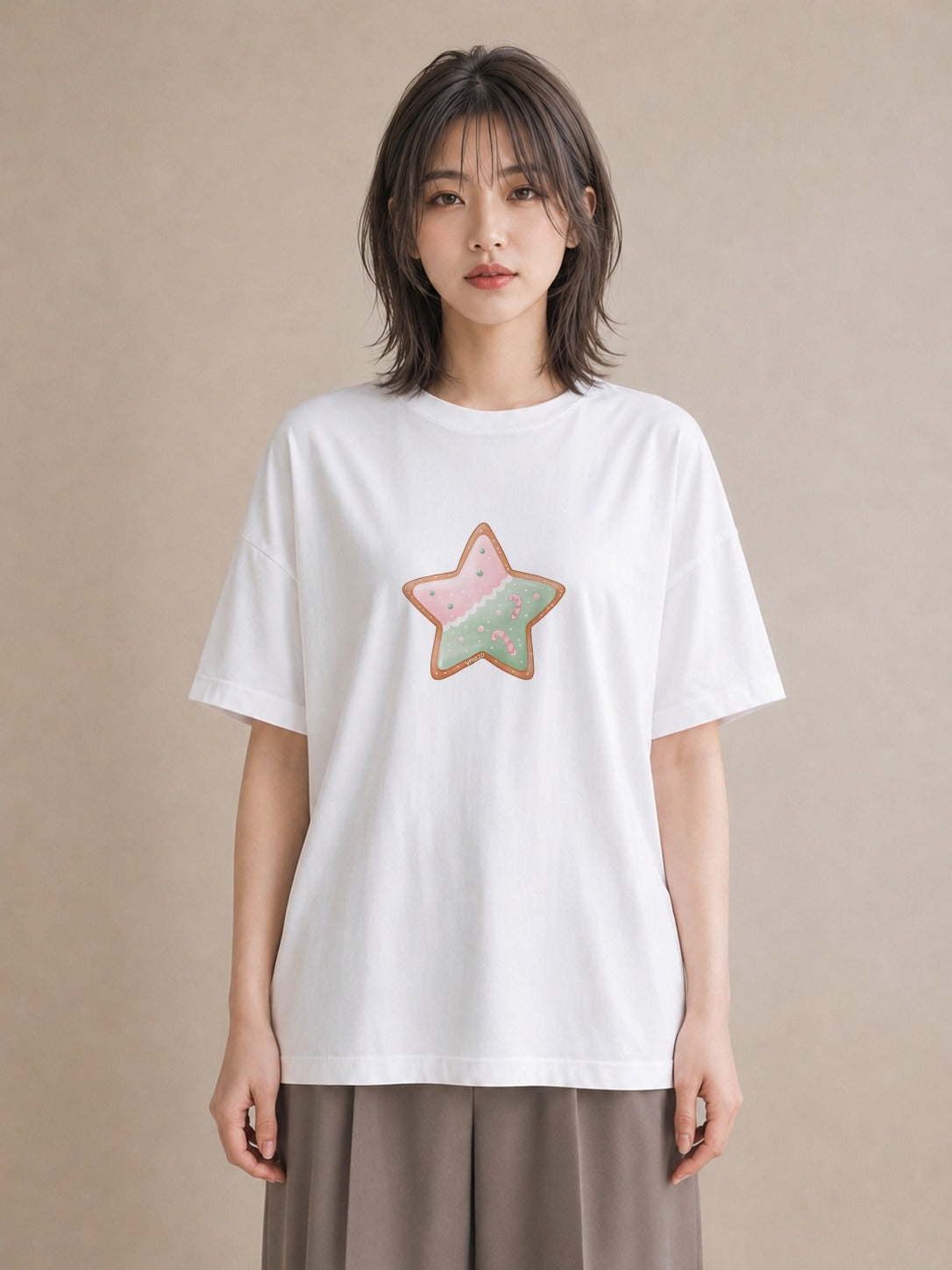 デザインTシャツ レディース マカロン 食べ物 フード イラスト お洒落 綿100 デート 白T