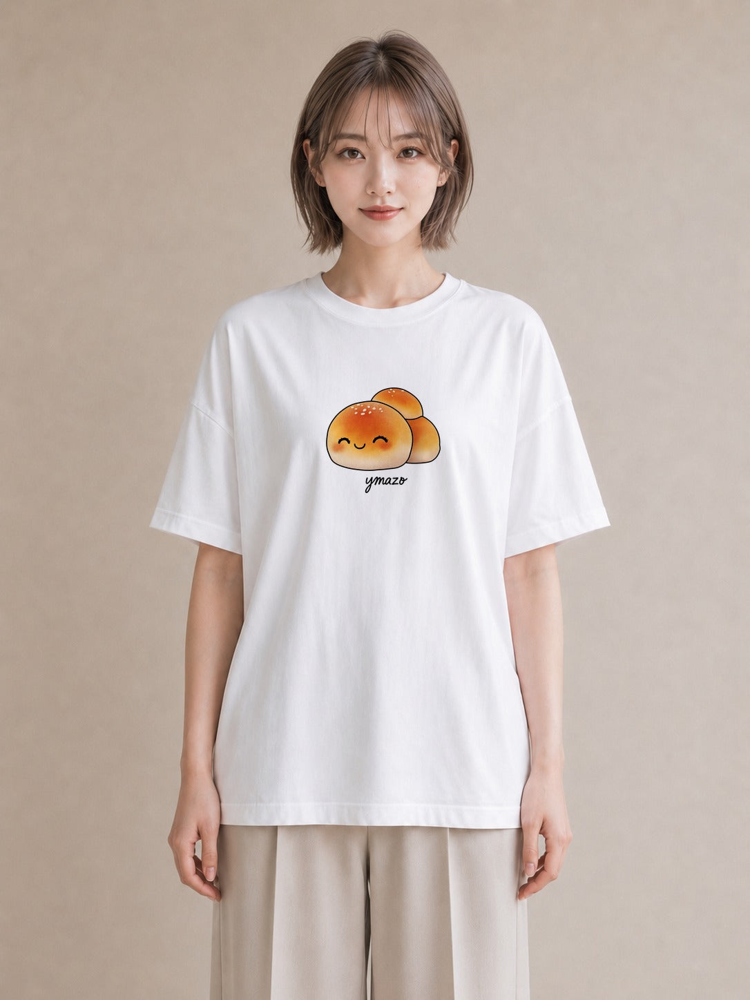 プリントTシャツ レディース ドーナツ 食べ物 フード イラスト シック ルームウェア ギフト 白T