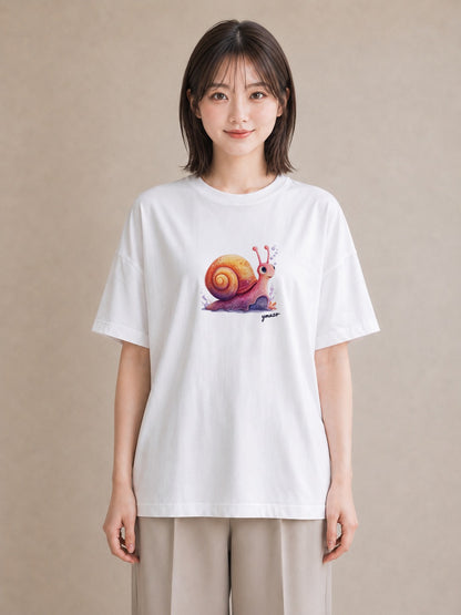 デザインTシャツ レディース 貝 海の生き物 海 イラスト お洒落 休日 ペアコーデ 白T