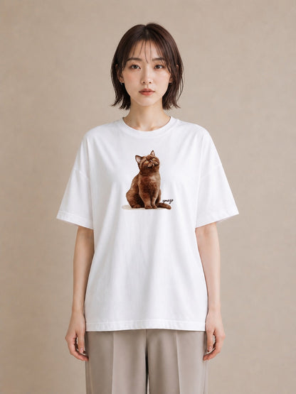 Tシャツ レディース 愛猫 猫 ねこ イラスト カジュアル 女性 旅行用 白T