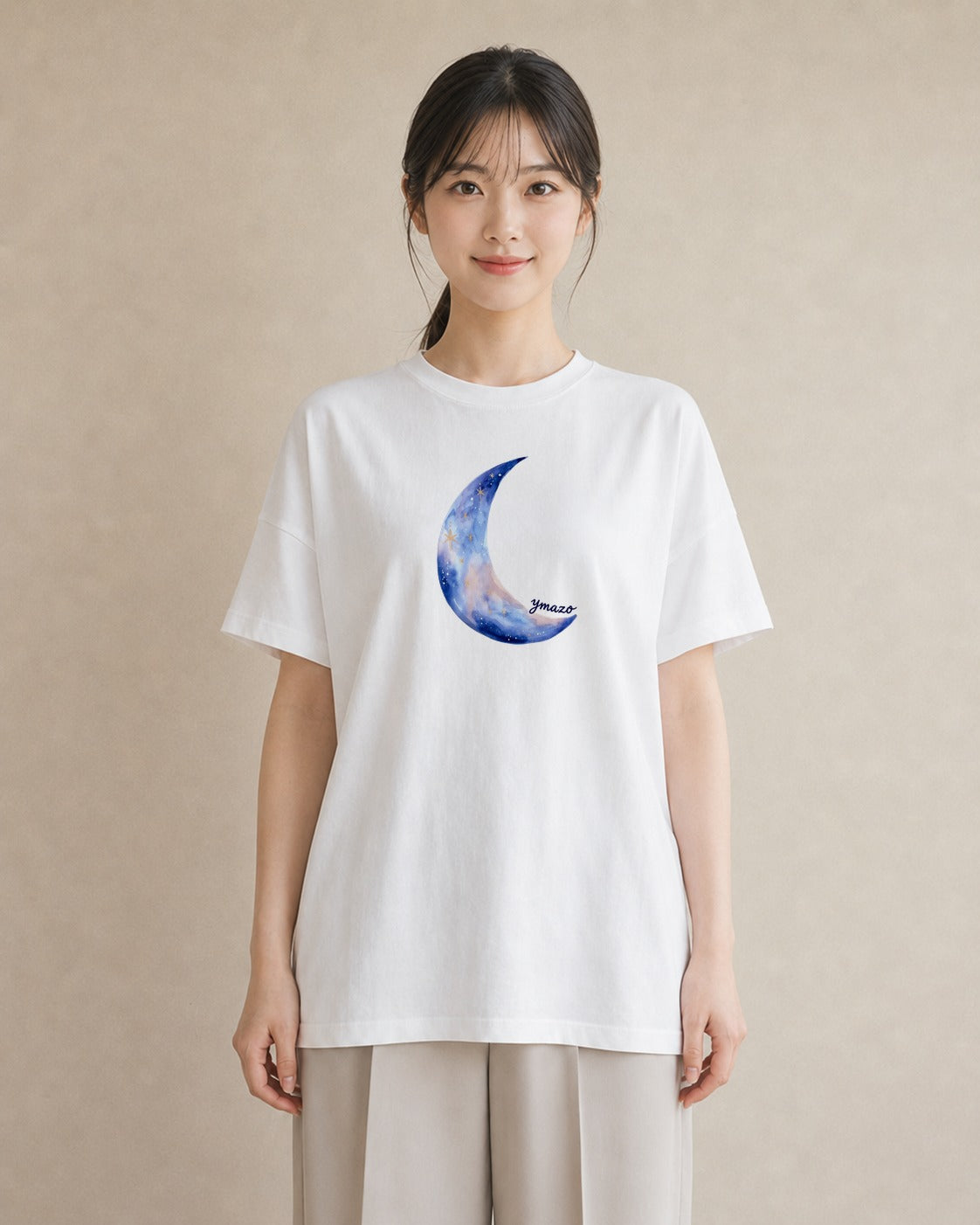 プリントTシャツ レディース 獅子座 星空 宇宙 イラスト 通学 誕生日プレゼント 白T