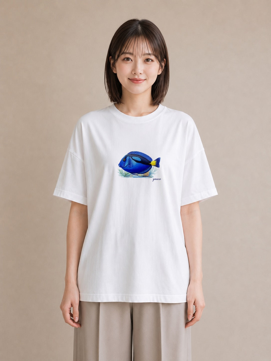 デザインTシャツ レディース 熱帯魚 ペット 動物 イラスト ボタニカル 秋コーデ おしゃれギフト 白T