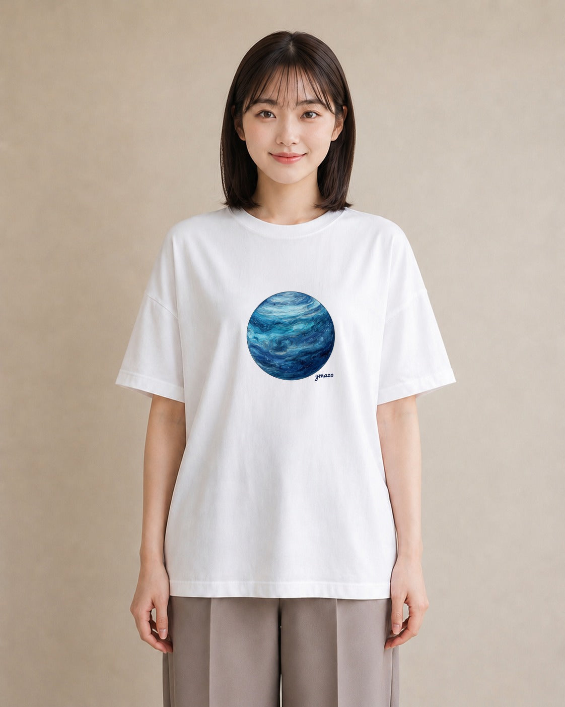 半袖Tシャツ レディース 天の川 星空 宇宙 イラスト 韓国風 旅行 母娘コーデ 白T