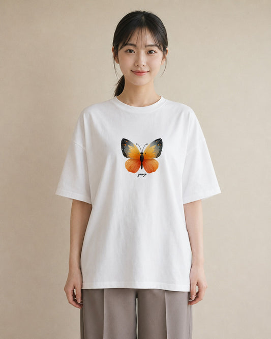 グラフィックTシャツ レディース ホタル 昆虫 虫 イラスト ラフカジュアル 友達ギフト 部屋着 白T