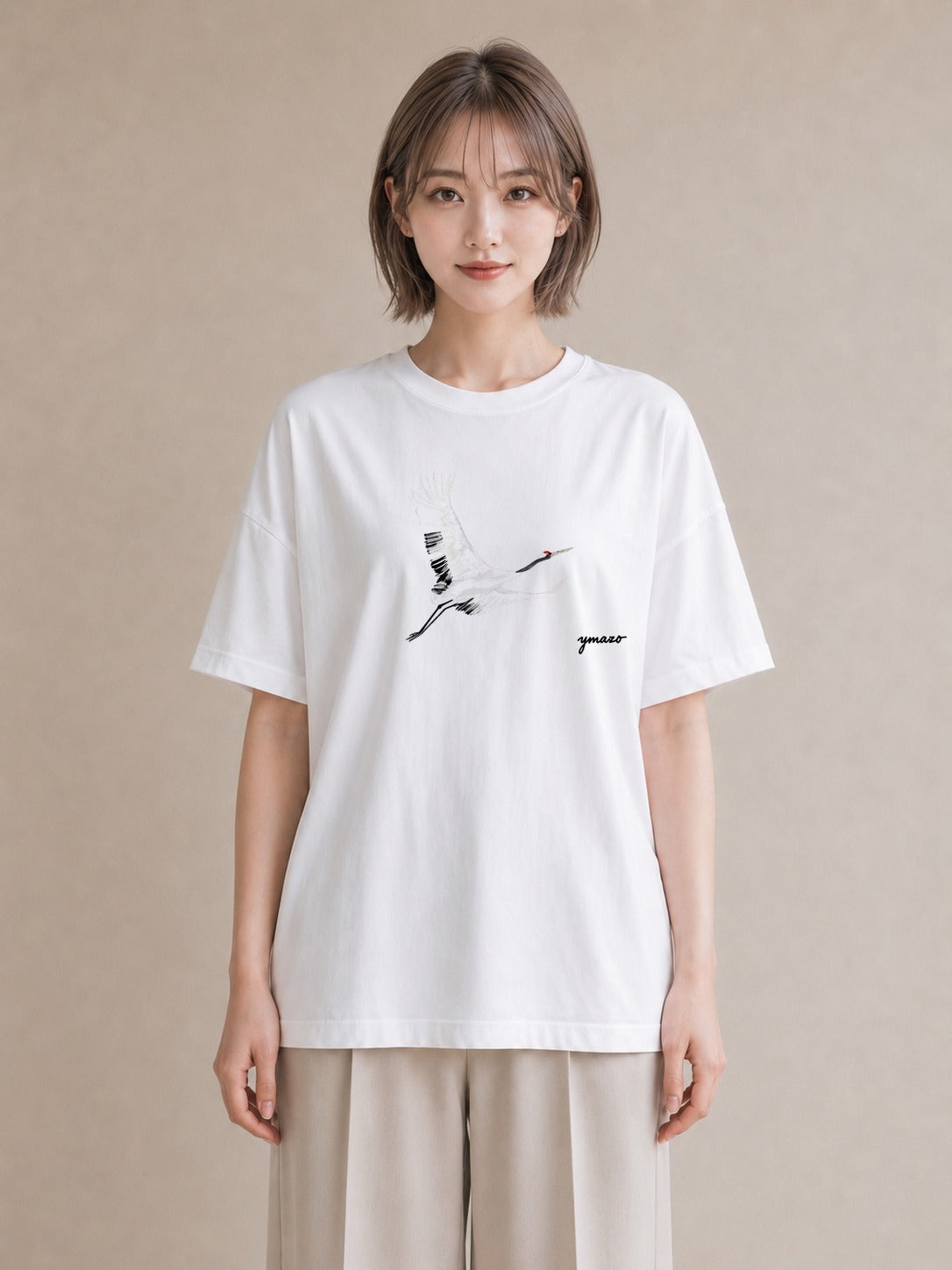 グラフィックTシャツ レディース ハクチョウ 動物 アニマル イラスト ボタニカル 海 カフェ巡り 白T