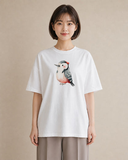 デザインTシャツ レディース オカメインコ ペット 動物 イラスト フェミニン カフェ服 クリスマス 白T