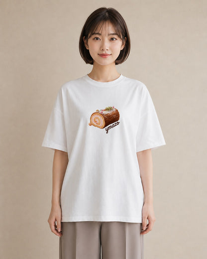 デザインTシャツ レディース あんみつ 食べ物 フード イラスト 休日 ペアコーデ 白T