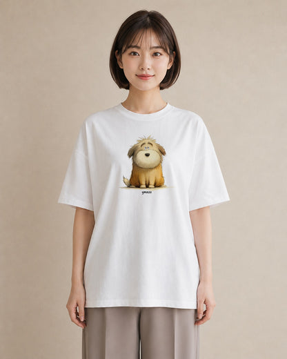 Tシャツ レディース いぬ 犬 ワンコ イラスト 上品 ルームウェア ギフト 白T
