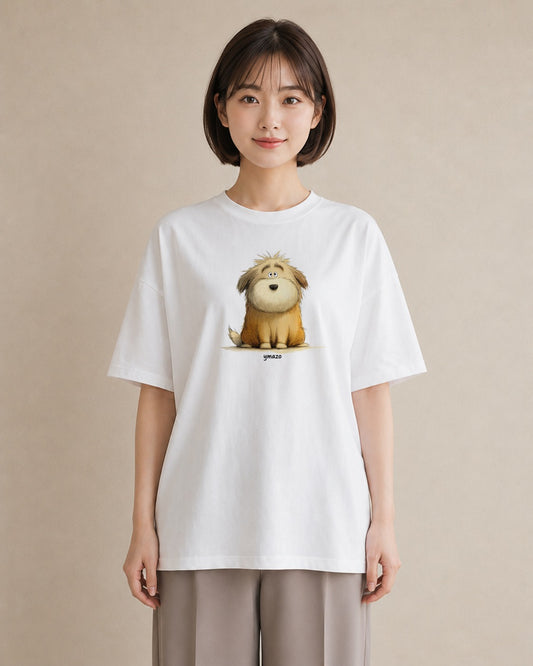 Tシャツ レディース いぬ 犬 ワンコ イラスト 上品 ルームウェア ギフト 白T