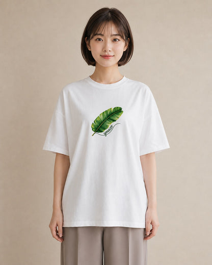 グラフィックTシャツ レディース モンステラ 植物 ボタニカル イラスト ゆるコーデ 旅行 母娘コーデ 白T