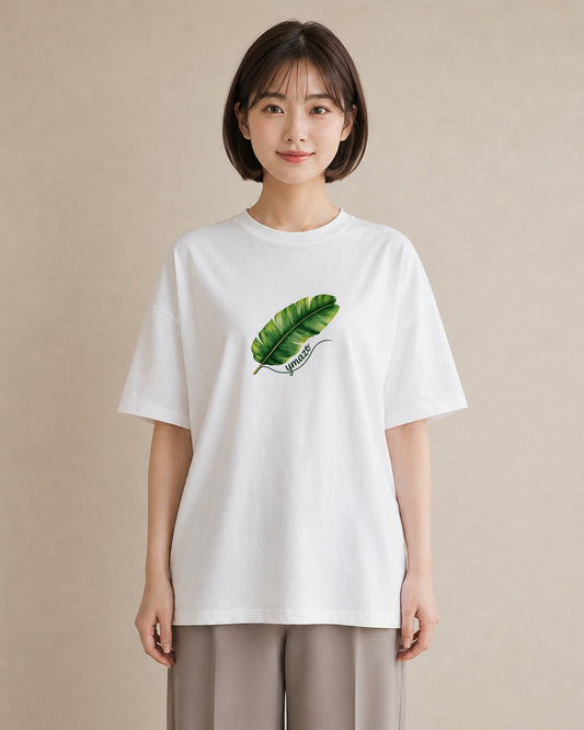 グラフィックTシャツ レディース モンステラ 植物 ボタニカル イラスト ゆるコーデ 旅行 母娘コーデ 白T