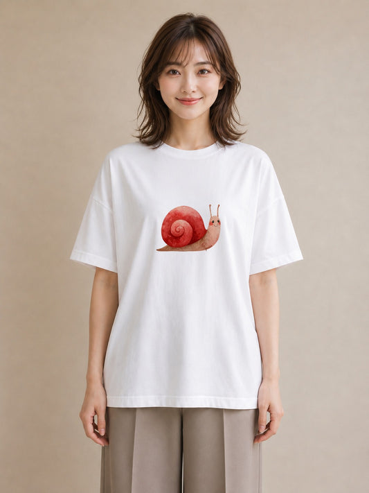 デザインTシャツ レディース チンアナゴ 海の生き物 海 イラスト ポップ カジュアルコーデ 買い物 白T