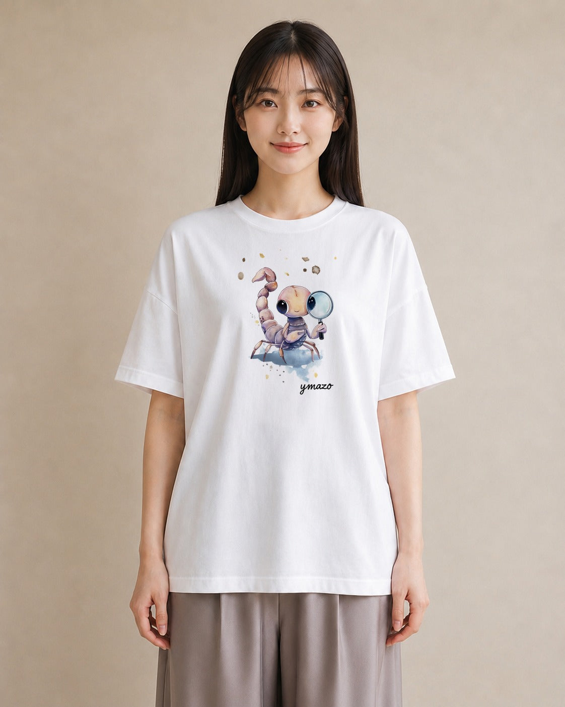 Tシャツ レディース 蠍座 星空 宇宙 イラスト お洒落 週末コーデ 敬老の日 白T